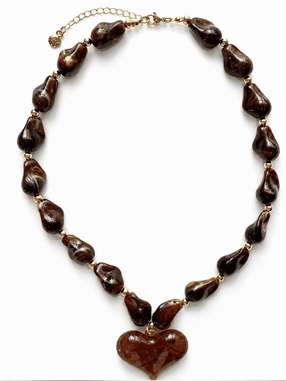 Mayamar high quality resin statement heart necklace